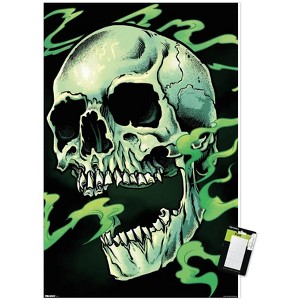 Trends International FlyLand Designs - Green Smoky Skull Unframed Wall Poster Prints - 1 of 4