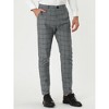 Lars Amadeus Men's Plaid Printed Slim Fit Flat Front Business Dress Pants - 2 of 4
