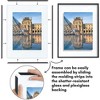Americanflat 12x16 Floating Picture Frame - Fits 9x12 Photos or Smaller- Slide-In Photo Frame - Fusion Float Collection - Black - 3 of 4