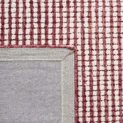 Abstract Hand Tufted Wool Checkered Rug