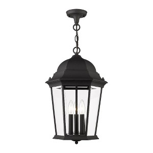 Livex Lighting Hamilton 3 - Light Pendant in  Textured Black - 1 of 2