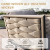 POVISON Gray Outdoor Dining Chairs Set of 2,  All-Weather Rattan Conversation Chairs with Soft Cushions for Backyard Deck - 4 of 4