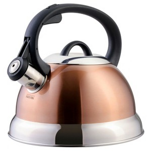 Mr. Coffee Flintshire 1.75 Quart Whistling Stovetop Tea Kettle in Copper - 1 of 4