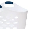 Rubbermaid 1.5 Bushel Capacity Durable Versatile Flex N Carry Portable Flexible Laundry Basket with Convenient Carrying Handles, White - 4 of 4