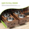 91.3in Double Dog Crate Furniture with Dog Feeder Dog Kennel Indoor with Drawers - 4 of 4