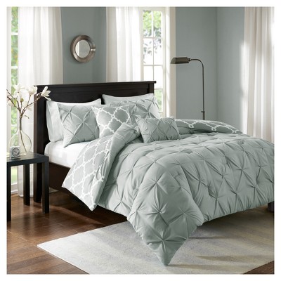 Photo 1 of 5pc Full/Queen Hayden Solid Reversible Comforter Set - Gray