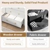 Modern Wide Drawer Dresser with Storage, Wooden Closet Dressers Chest of Drawers Freestanding for Bedroom, Nursery, Living Room，white - 4 of 4