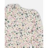 Deux par Deux Baby Girl Organic Cotton Long Sleeve Romper Off-White Floral - 3 of 4