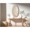 Elegant Lighting Oval Cornhusk Mirror 24x42 in Linen White - 2 of 4