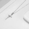 Cross Necklace for Women by Ginger Lyne Jesus on the Cross Religious Sterling Silver Pendant and Chain - 2 of 4