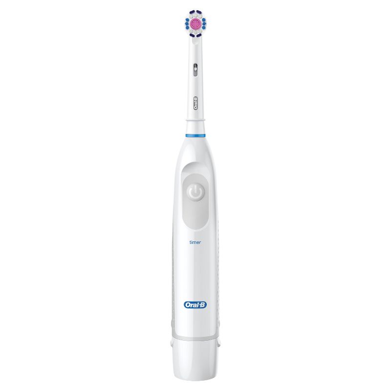 Oral-B Pro 100 3D White Brilliance Whitening Battery Toothbrush - White, 3 of 10