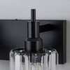 LLHZSY 3/4/5-Light Modern Bathroom Crystal Vanity Light with Round Lampshade -Light Modern Bathroom Wall Light Fixtures-Chrome/Black - 4 of 4