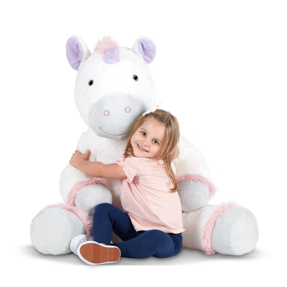 Photos - Soft Toy Melissa&Doug Melissa & Doug Jumbo Gentle Unicorn Stuffed Animal 