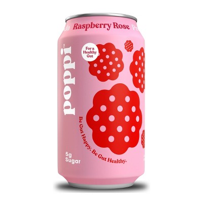 Poppi Raspberry Rose Prebiotic Soda - 12 fl oz Can