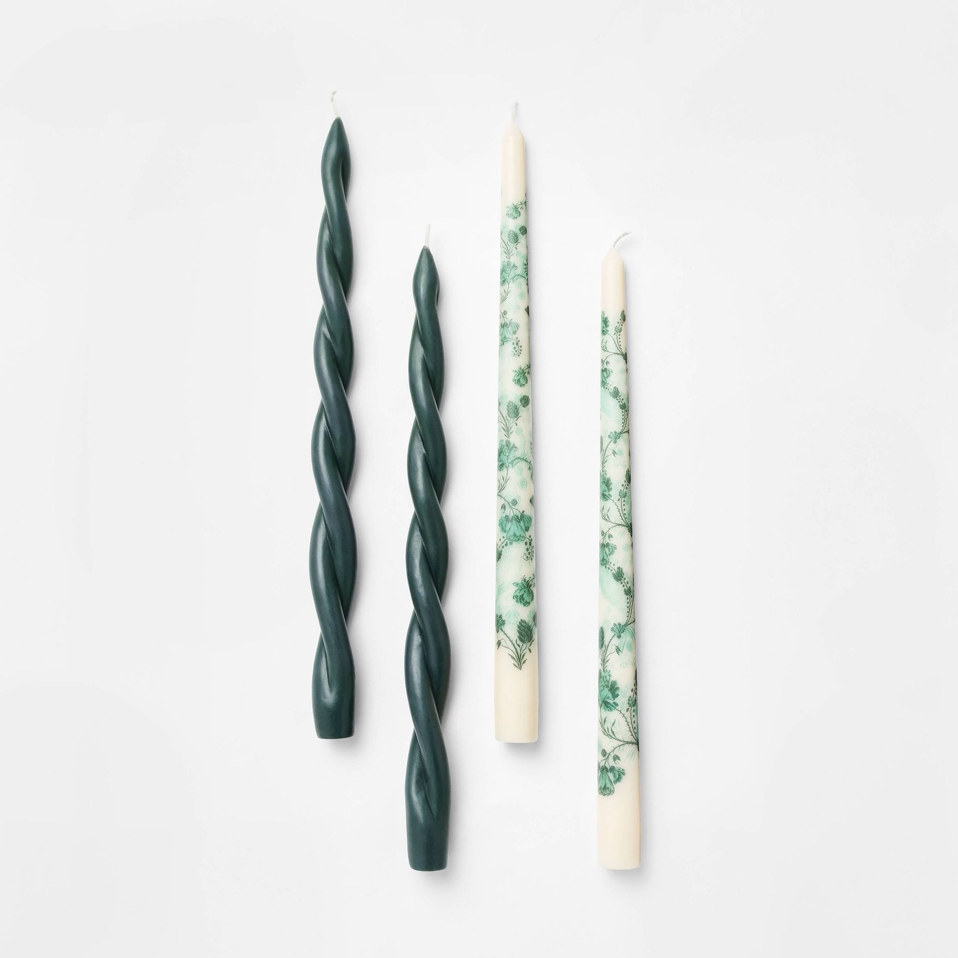 4pk Twist and Pattern Taper Candles - Threshold™ designed with Studio McGee