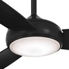 54" Minka Aire Modern Indoor Outdoor Ceiling Fan with LED Light Remote Control Coal Opal Glass Wet Rated for Patio Exterior Porch - 3 of 4