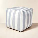 Bold Stripe Indoor/Outdoor Pouf Ottoman - Hearth & Hand™ with Magnolia