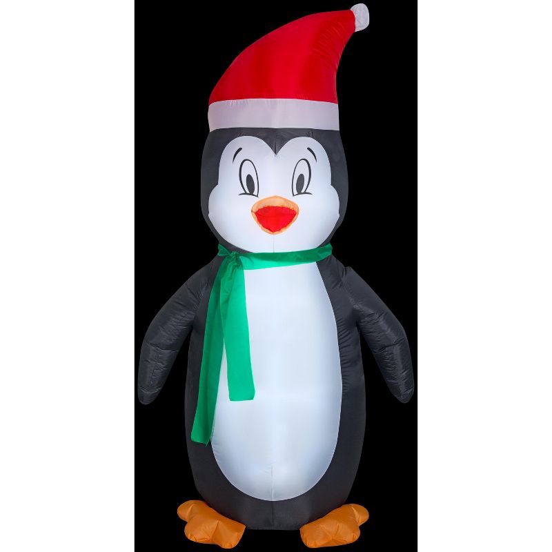 Gemmy Christmas Airblown Inflatable Penguin OPP , 7 ft Tall, White, 3 of 4