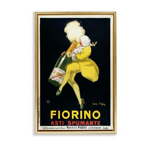 Stupell Industries Vintage Fiorno Wine Black Framed Floater Canvas Wall Art - 1 of 4