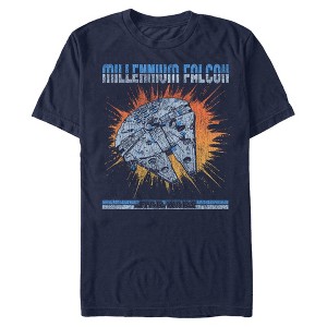 Mens Star Wars Distressed Falcon Logo T Shirt - 1 of 4