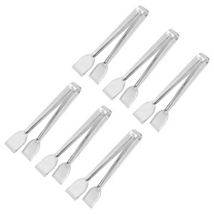 Unique Bargains Stainless Steel Mini Versatile Ice Tongs for Desserts and Appetizers - 1 of 4