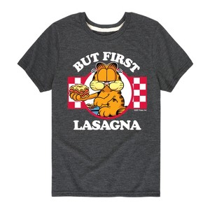 Boys' - Garfield - But First, Lasagna Short Sleeve Graphic T-Shirt - 1 of 4