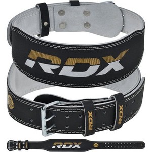 RDX Sport 4'' Leather Weightlifting Gym Belt - Premium Support for Powerlifting, Bodybuilding, and CrossFit Training - 1 of 4