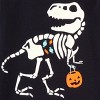 Carter's Just One You® Toddler Boys' 4pc Cotton Long Sleeve Dinosaur Halloween Pajama Set - Black/Orange - 2 of 3