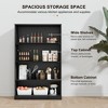 49*31*16 Wood Accent Sideboard Cabinet in Black, Storage Organizer with Adjustable Shelves for Kitchen Bedroom Living Room Dinning Room - 4 of 4
