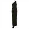 Clotth Women's Halter Neck Dress - Ring Linked Ruched Backless Dress, Sexy Bodycon Sleeveless Open Back Maxi Dress, Black - 4 of 4