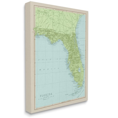 Stupell Industries Map Of Florida Classical State Border - image 1 of 4