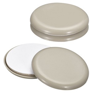 Unique Bargains Plastic Self-adhesive Smooth Round Carpeted Tile Vinyl Furniture Sliding Pad - 1 of 4