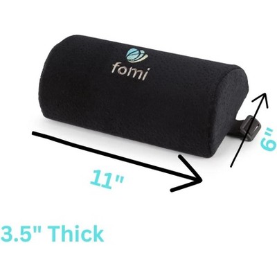 FOMI Black Memory Foam Seat Cushion and Lumbar Support Set