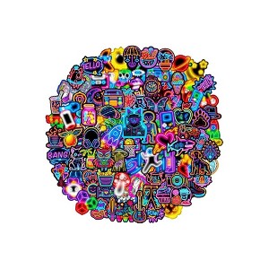TruAIR Cool Cute Neon Car Sticker Pack - 1 of 4