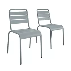 June 2pk Indoor/Outdoor Stacking Dining Chairs - Novogratz
