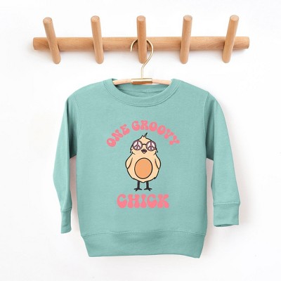 The Juniper Shop One Groovy Chick Toddler Graphic Sweatshirt