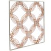 Metal Geometric Quatrefoil Wall Decor with Black Frame Brown - The Novogratz: Rattan Texture, Indoor Vertical Panel - 3 of 4