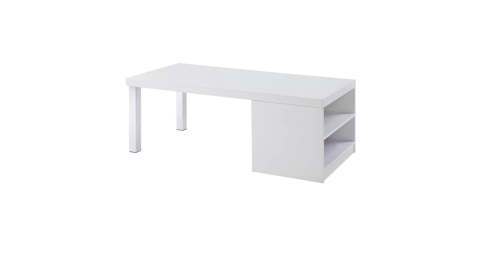 Acme Furniture Harta Coffee Table White High Gloss/Chrome
