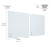 ECR4Kids MessageStor Magnetic Dry-Erase Glass Board with Magnets, 17.5in x 17.5in, 2-Pack - 2 of 4