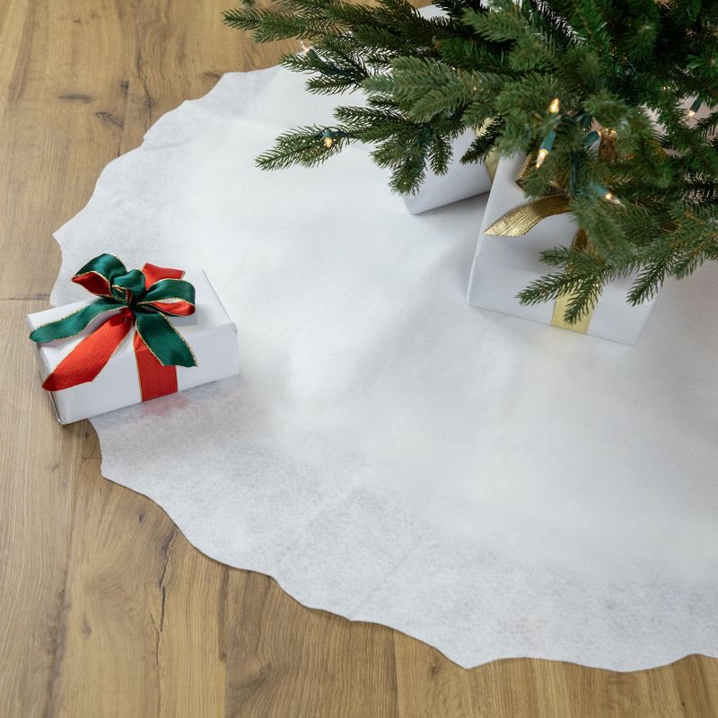 Northlight Scalloped Edge Christmas Tree Skirt - 38" - White, 2 of 6