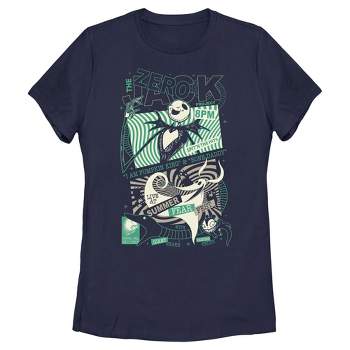 Women's The Nightmare Before Christmas Jack and Zero Fest Poster T-Shirt
