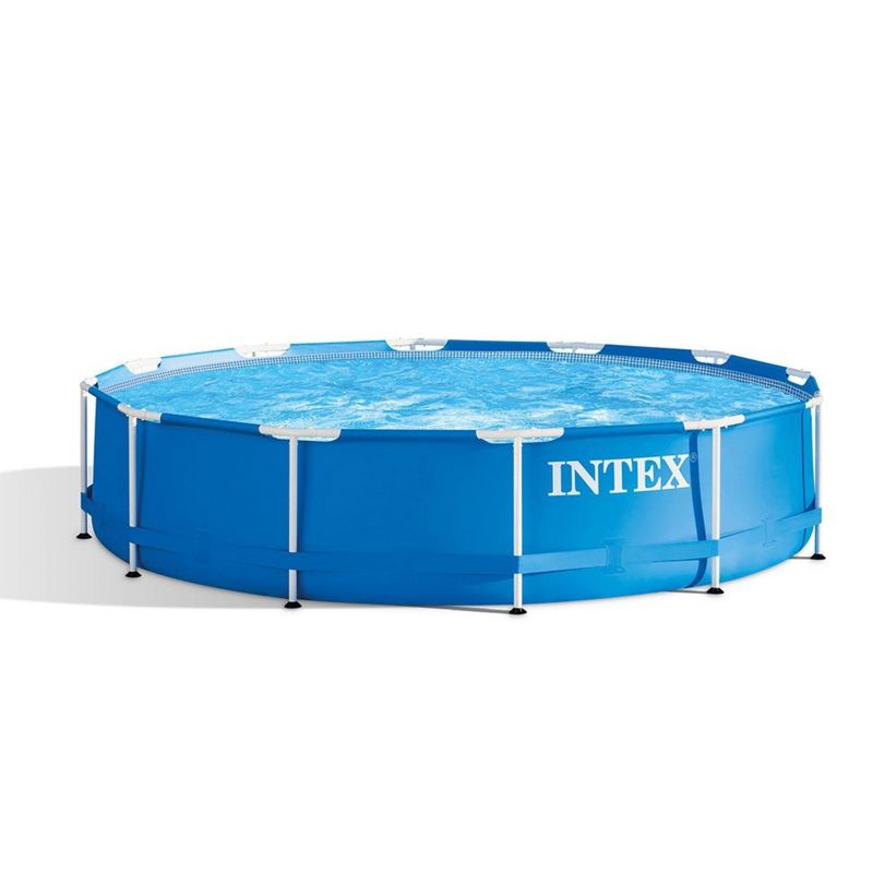 Intex 12 Foot x 30 In. Above Ground Pool & Intex 12 Foot Round Pool Cover, 2 of 7