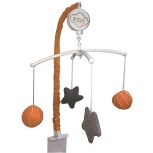 Bacati - Basketball Orange/Grey Musical Mobile - 1 of 4