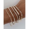 Gold Bracelets for Women Waterproof, 14K Real Gold Jewelry Sets Trendy Thin Dainty Stackable Cuban Link Paperclip - 2 of 4