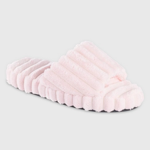 Isotoner Women s Margo Spa Slide Slippers Light Pink Xl Target