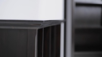 Fog Grey Solid Wood Adjustable 5-Shelf Bookcase