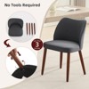COZONY Linen Dining Chairs Set of 2, Upholstered Fabric Side Chairs with Wing Backrest, Thick Cushions & Wood Legs for Dining Room, Living Room - 4 of 4