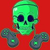 Girl's Design By Humans Halloween Skeleton Skull Crossbones Video Gamer By TaiHan T-Shirt - 2 of 4