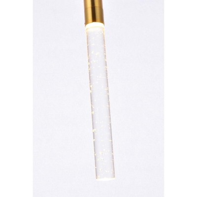 Ethereal Gold Crystal LED Pendant Light with Royal Cut Trim