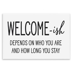 Stupell Industries Welcome-Ish Funny Entryway Sign Casual Humor, 15" x 10" - 1 of 4